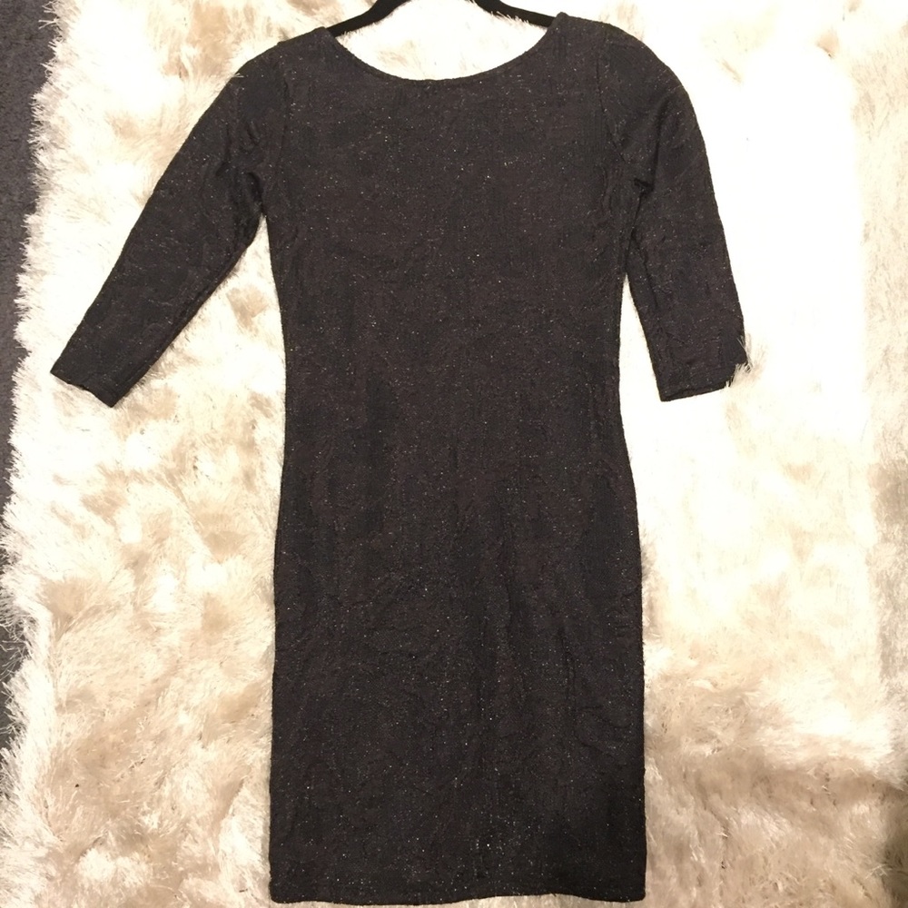 Black ZARA Low Back Evening Dress
